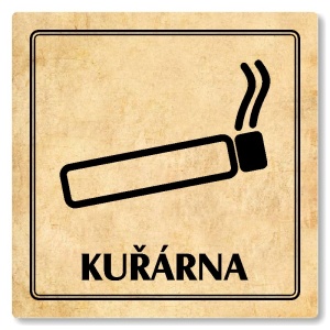 Kuřárna, 80x80mm, pergamen, Utah